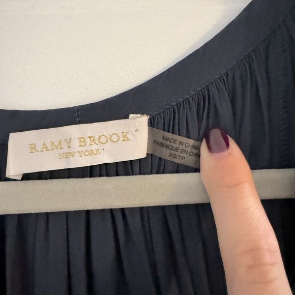 Ramy Brook Paris Blouson Mini Dress Slate Blue - Picture 6 of 6